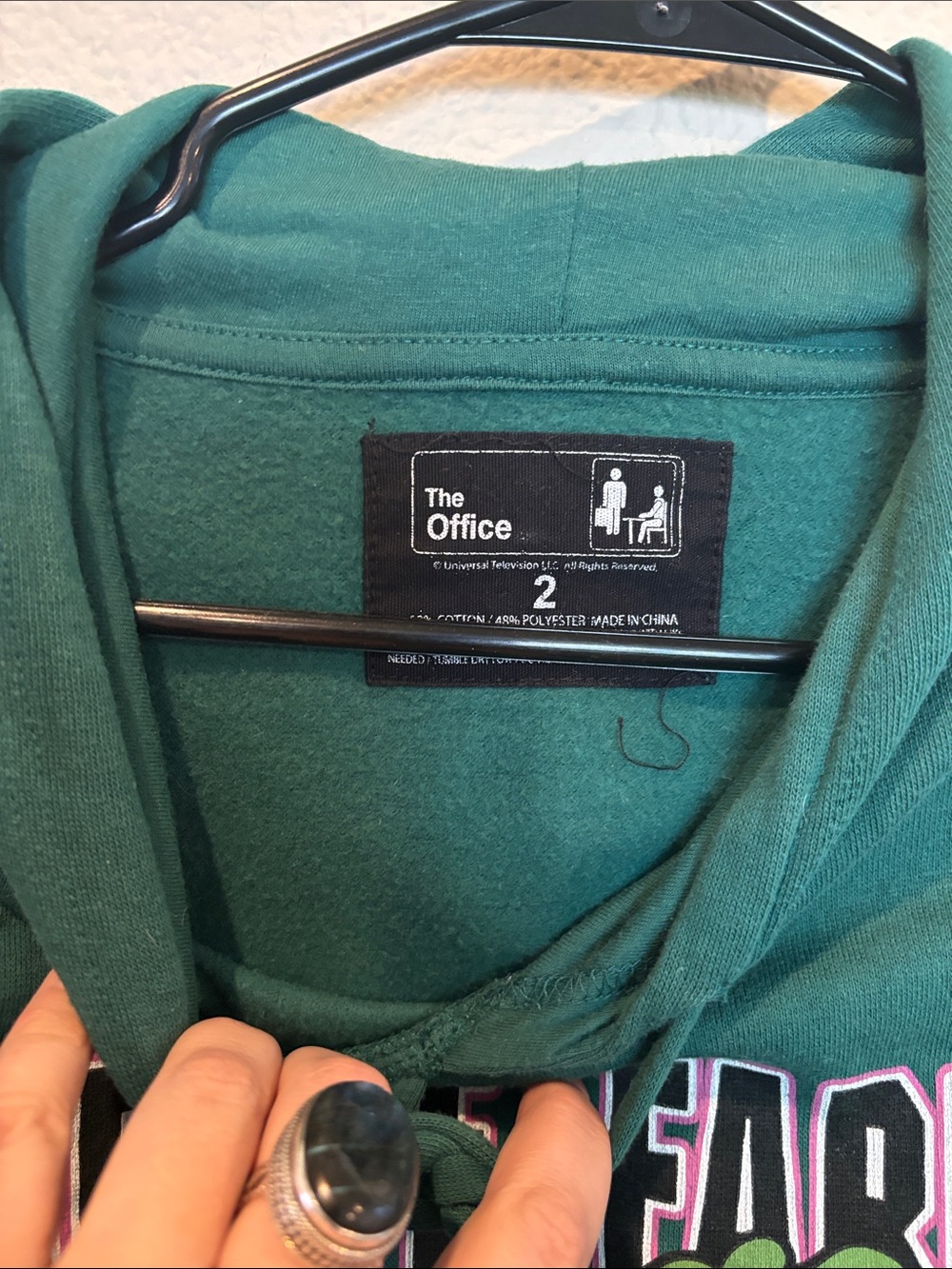 NWOT torrid 2X Green 'Schrute Farms Scranton, PA' Hoodie Sweatshirt - Picture 3 of 5